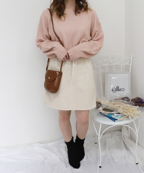 PairPair（ペアペア）の「袖ボリュームハイネックニット（ニット/セーター・レディース・モカ/ライトピンク/ライトベージュ・FREE）」の15枚目の写真