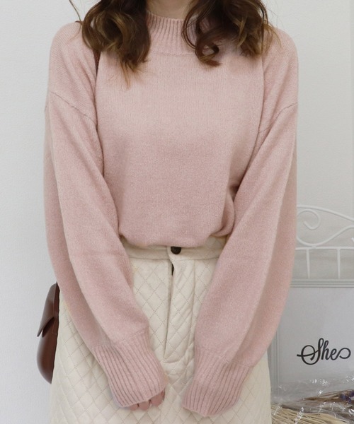 PairPair（ペアペア）の「袖ボリュームハイネックニット（ニット/セーター・レディース・モカ/ライトピンク/ライトベージュ・FREE）」の16枚目の写真