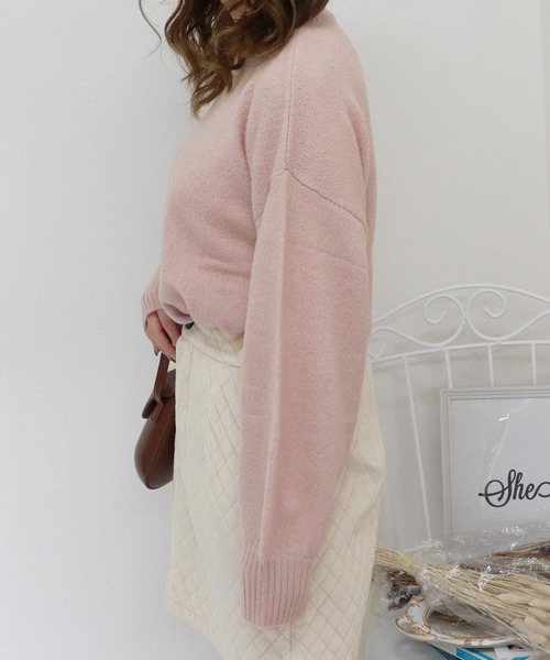 PairPair（ペアペア）の「袖ボリュームハイネックニット（ニット/セーター・レディース・モカ/ライトピンク/ライトベージュ・FREE）」の17枚目の写真