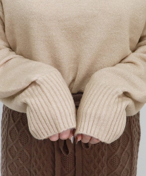 PairPair（ペアペア）の「袖ボリュームハイネックニット（ニット/セーター・レディース・モカ/ライトピンク/ライトベージュ・FREE）」の20枚目の写真