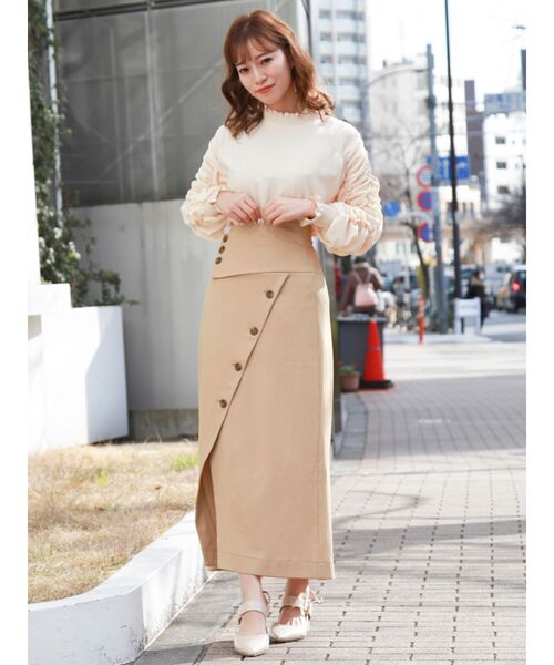 dazzlin（ダズリン）の「フロントボタンタイトスカート（スカート・レディース・ネイビー/クリーム/モカ・SMALL/MEDIUM）」の21枚目の写真
