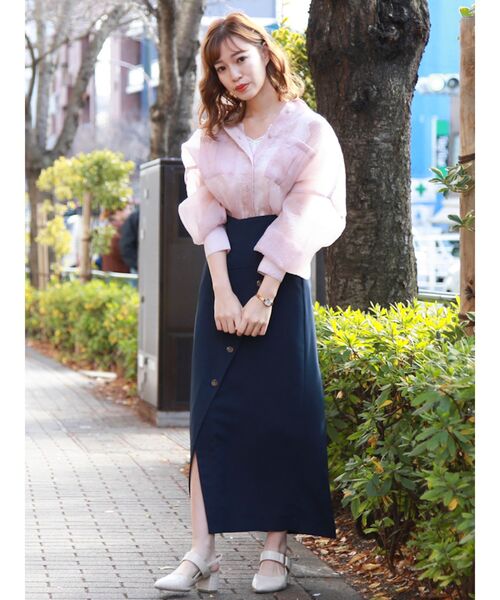 dazzlin（ダズリン）の「フロントボタンタイトスカート（スカート・レディース・ネイビー/クリーム/モカ・SMALL/MEDIUM）」の20枚目の写真