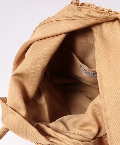 classicalelf（クラシカルエルフ）の「2way無地ラウンド型サークルかごバッグ（かごバッグ・レディース・ナチュラル・ONE SIZE）」の13枚目の写真