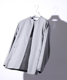 ADAM ET ROPE' | 【SOLOTEX/ソロテックス】ノーカラーブルゾン/ビッグシルエット/イージーケア(ノーカラージャケット)