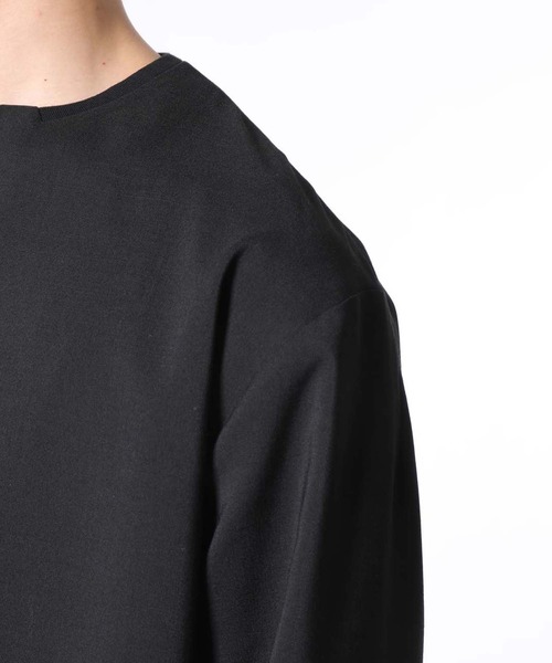 ADAM ET ROPE'（アダムエロペ）の「【SOLOTEX】アーバナイズドジャケット（ノーカラージャケット・メンズ・ブラック/グレー/ネイビー/ベージュ・L/M/S）」の9枚目の写真