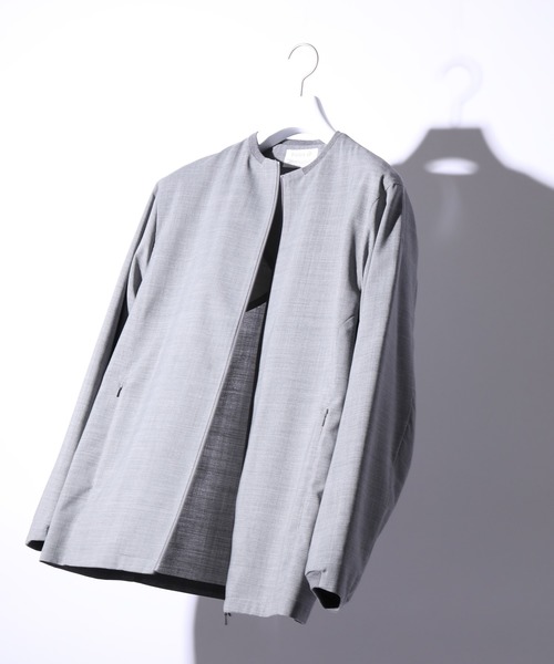 ADAM ET ROPE'（アダムエロペ）の「【SOLOTEX】アーバナイズドジャケット（ノーカラージャケット・メンズ・ブラック/グレー/ネイビー/ベージュ・L/M/S）」の21枚目の写真
