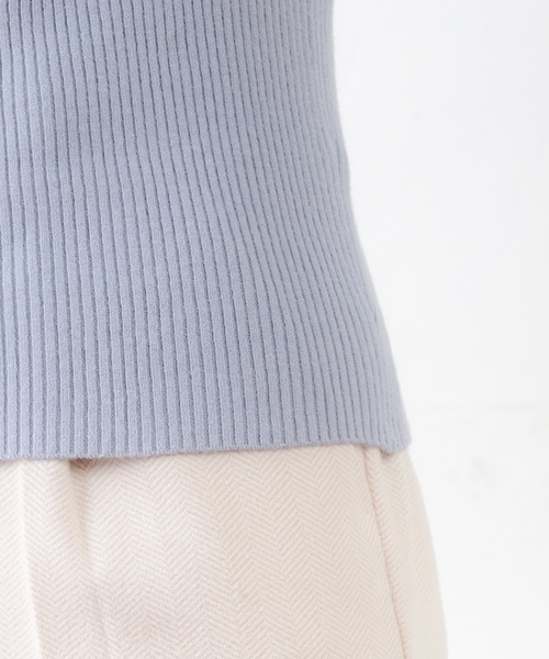 natural couture(ナチュラルクチュール)の「前後2WAY袖レースリブニット(ニット/セーター・レディース・サックスブルー/ピンク/アイボリー/モカ/ピンクベージュ・FREE)」の21枚目の写真