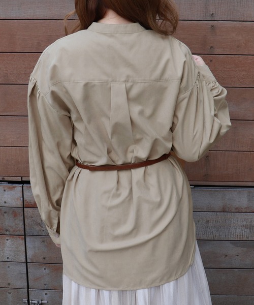 PairPair（ペアペア）の「袖ボリュームバンドカラーシャツ（シャツ/ブラウス・レディース・ライトグリーン/モカ/ライトベージュ・FREE）」の22枚目の写真