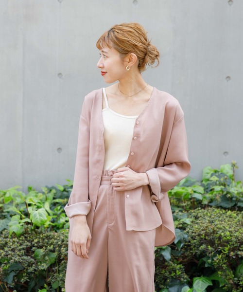 flower(フラワー)の「グロッシャーシャツ2(シャツ/ブラウス・レディース・ピンク/ブルー・FREE)」の2枚目の写真