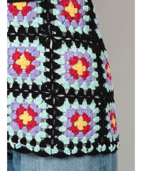 jouetie(ジュエティ)の「クロシェベスト(ニット/セーター・レディース・ブラック/ベージュ/グリーン・MEDIUM)」の17枚目の写真