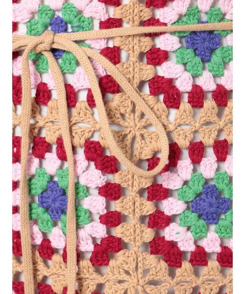 jouetie(ジュエティ)の「クロシェベスト(ニット/セーター・レディース・ブラック/ベージュ/グリーン・MEDIUM)」の19枚目の写真