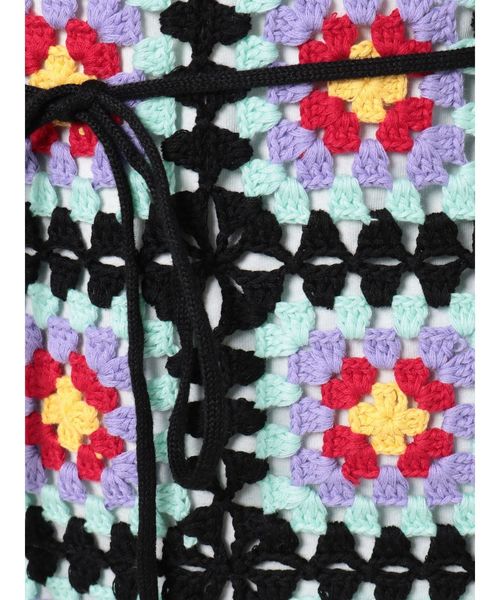 jouetie(ジュエティ)の「クロシェベスト(ニット/セーター・レディース・ブラック/ベージュ/グリーン・MEDIUM)」の20枚目の写真