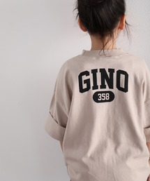 classicalelf | キッズGINOバックプリント クルーネックロング丈ビッグシルエットTシャツ(半端袖)(Tシャツ/カットソー)