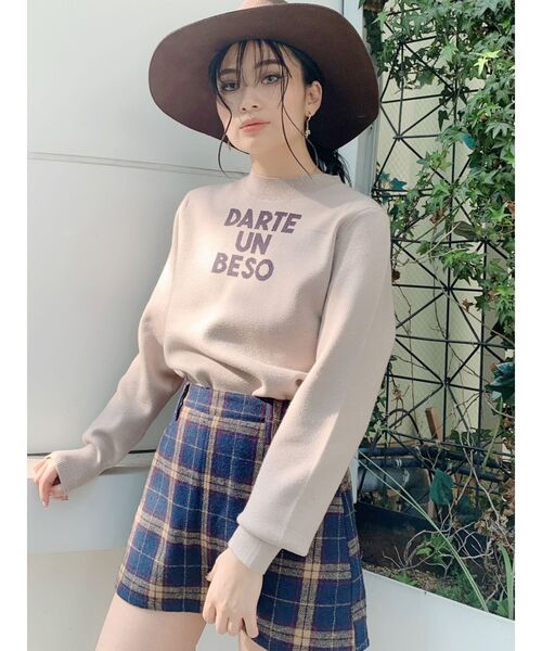 GYDA（ジェイダ）の「DARTE UN BESOジャガードニット TOPS（ニット/セーター・レディース・ブラック/ベージュ/ブラウン・FREE）」の14枚目の写真