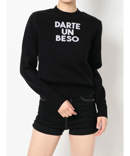 GYDA（ジェイダ）の「DARTE UN BESOジャガードニット TOPS（ニット/セーター・レディース・ブラック/ベージュ/ブラウン・FREE）」の10枚目の写真