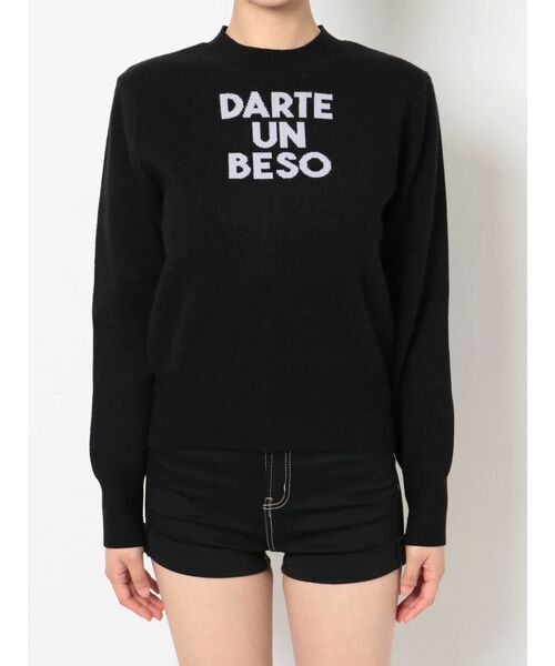 GYDA（ジェイダ）の「DARTE UN BESOジャガードニット TOPS（ニット/セーター・レディース・ブラック/ベージュ/ブラウン・FREE）」の9枚目の写真