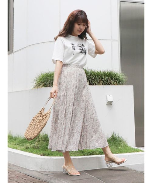 dazzlin（ダズリン）の「キャンディリーフフレアスカート（スカート・レディース・オフホワイト/ブルー/グリーン・FREE）」の14枚目の写真