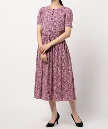 タグ付きアニエスベーICD2 ROBE フラワープリントワンピース 青ブルー36 59961934_b_04_215.jpg