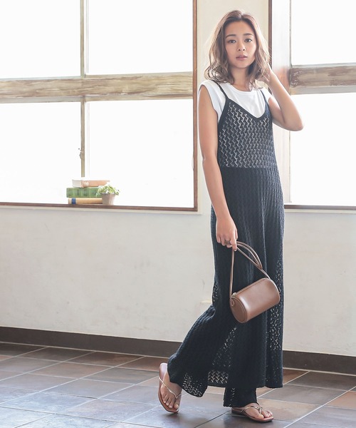 ボレロセットミラノリブワンピース(FREE DARK GREY
