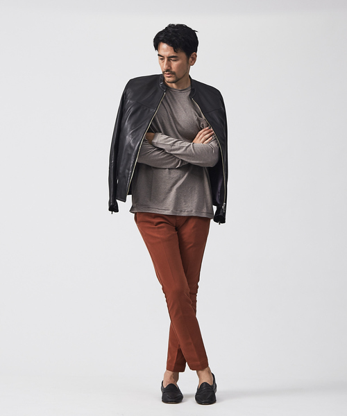 ENTRE AMIS（アントレ アミ）の「【entre amis】コットンパンツ（スラックス・メンズ・ブラック/エンジ/ブラウン/イエロー/ホワイト・32/31/33/30）」の6枚目の写真