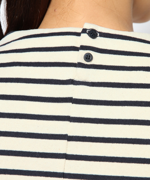 Another Edition（アナザーエディション）の「AE プチハイネックボーダーロングスリーブ/AE プチハイネック BOR LSL◆（Tシャツ/カットソー・レディース・オフホワイト/グレー/ケリー・フリー）」の12枚目の写真