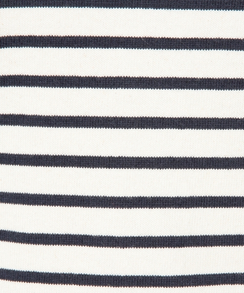 Another Edition（アナザーエディション）の「AE プチハイネックボーダーロングスリーブ/AE プチハイネック BOR LSL◆（Tシャツ/カットソー・レディース・オフホワイト/グレー/ケリー・フリー）」の5枚目の写真