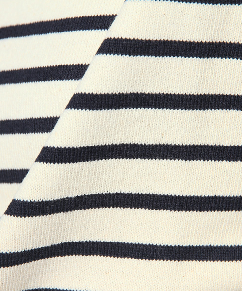 Another Edition（アナザーエディション）の「AE プチハイネックボーダーロングスリーブ/AE プチハイネック BOR LSL◆（Tシャツ/カットソー・レディース・オフホワイト/グレー/ケリー・フリー）」の20枚目の写真