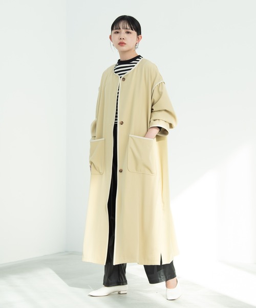 I AM MARI::パフカラー コート:S[RESALE] Barbour ステンカラーコート コート 「SHIPS別注」Barbour: 3/4