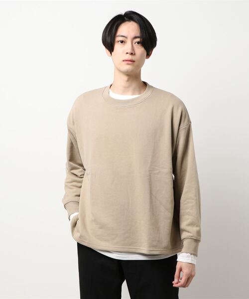 BACK NUMBER（バックナンバー）の「【BACK NUMBER】ビックシルエットスウェットレイヤード（その他トップス・メンズ・ベージュ/ライトベージュ/ブラック×ホワイト/ブラック/ライトグレー/オレンジ・L/M/XL）」の5枚目の写真