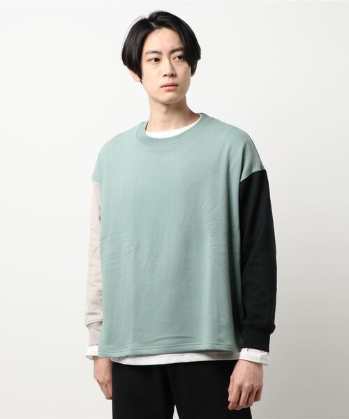 BACK NUMBER（バックナンバー）の「【BACK NUMBER】ビックシルエットスウェットレイヤード（その他トップス・メンズ・ベージュ/ライトベージュ/ブラック×ホワイト/ブラック/ライトグレー/オレンジ・L/M/XL）」の6枚目の写真