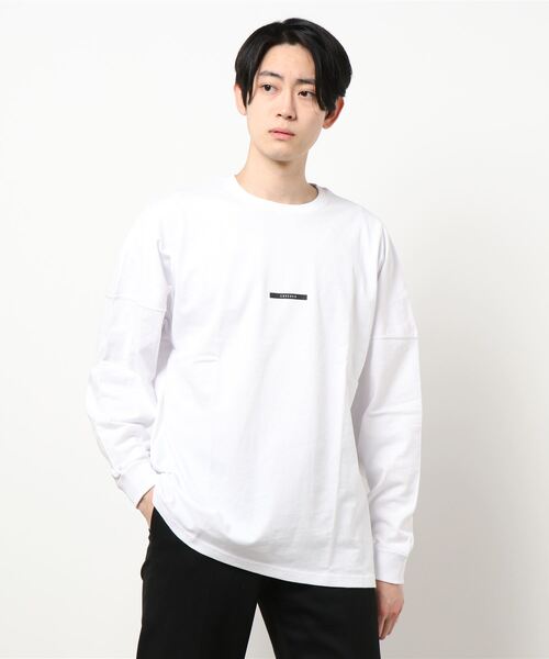 B.I.D.(ビーアイディー)の「バックプリントドルマンスリーブTシャツ(Tシャツ/カットソー・メンズ・ホワイト/ブラック/グレイッシュブルー・LARGE/MEDIUM)」の2枚目の写真