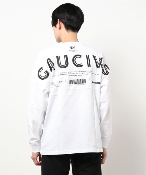B.I.D.(ビーアイディー)の「バックプリントドルマンスリーブTシャツ(Tシャツ/カットソー・メンズ・ホワイト/ブラック/グレイッシュブルー・LARGE/MEDIUM)」の5枚目の写真