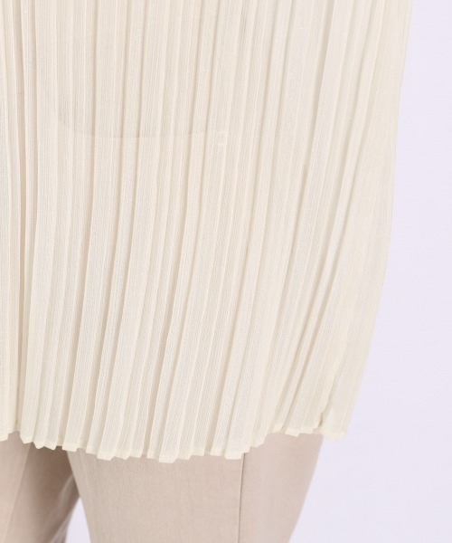 LOWRYS FARM（ローリーズファーム）の「プリーツスタンドフリルブラウス　932990（シャツ/ブラウス・レディース・グリーン/グレー/アイボリー・FREE）」の12枚目の写真