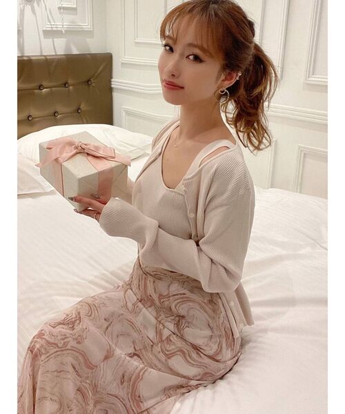 RESEXXY（リゼクシー）の「コンパクトリブニットカーディガン【セット着用可能】（カーディガン/ボレロ・レディース・ブラック/アイボリー/ミント・FREE）」の5枚目の写真