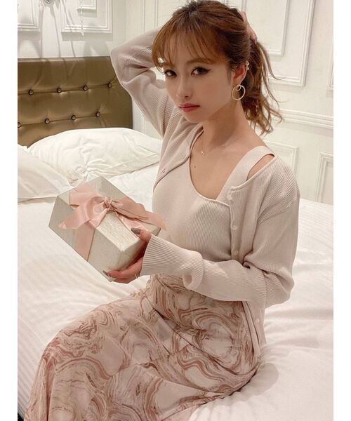 RESEXXY（リゼクシー）の「コンパクトリブニットカーディガン【セット着用可能】（カーディガン/ボレロ・レディース・ブラック/アイボリー/ミント・FREE）」の7枚目の写真