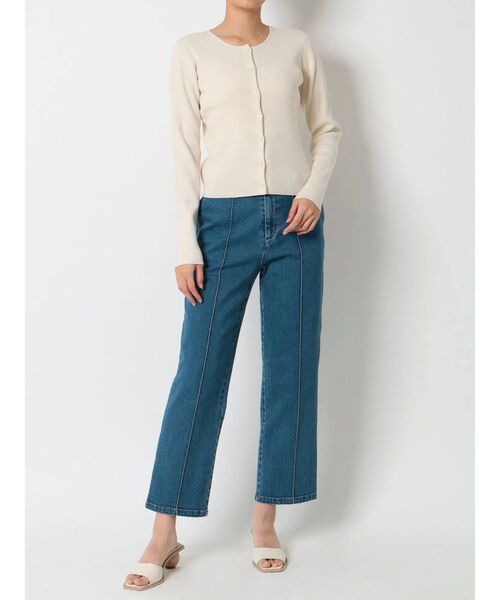 RESEXXY（リゼクシー）の「コンパクトリブニットカーディガン【セット着用可能】（カーディガン/ボレロ・レディース・ブラック/アイボリー/ミント・FREE）」の13枚目の写真