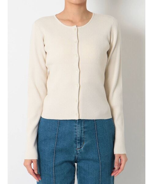 RESEXXY（リゼクシー）の「コンパクトリブニットカーディガン【セット着用可能】（カーディガン/ボレロ・レディース・ブラック/アイボリー/ミント・FREE）」の14枚目の写真