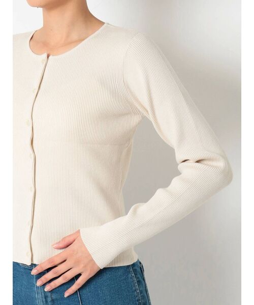 RESEXXY（リゼクシー）の「コンパクトリブニットカーディガン【セット着用可能】（カーディガン/ボレロ・レディース・ブラック/アイボリー/ミント・FREE）」の18枚目の写真