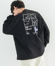 MARK GONZALES マークゴンザレス 別注コラボ グラフィックロゴプリント ビッグロンT