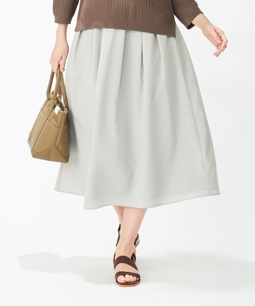 J.PRESS(ジェイプレス)の「【洗える】シックアンドシンボイル フレアスカート(スカート・レディース・ベージュ系/スモーキーグリーン系/ネイビー系・11/7/9)」の6枚目の写真