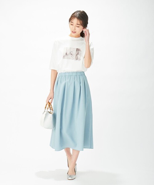 J.PRESS(ジェイプレス)の「【洗える】シックアンドシンボイル フレアスカート(スカート・レディース・ベージュ系/スモーキーグリーン系/ネイビー系・11/7/9)」の10枚目の写真