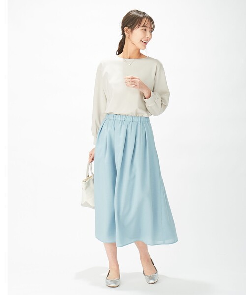 J.PRESS(ジェイプレス)の「【洗える】シックアンドシンボイル フレアスカート(スカート・レディース・ベージュ系/スモーキーグリーン系/ネイビー系・11/7/9)」の12枚目の写真