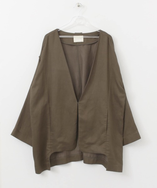 LAATO（ラート）の「GOWN JACKET（その他アウター・レディース・ブラウン/オフホワイト・FREE）」の5枚目の写真