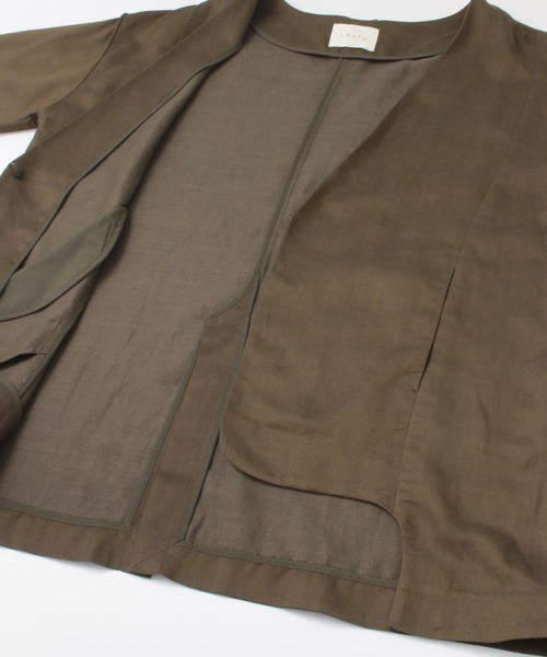 LAATO（ラート）の「GOWN JACKET（その他アウター・レディース・ブラウン/オフホワイト・FREE）」の13枚目の写真