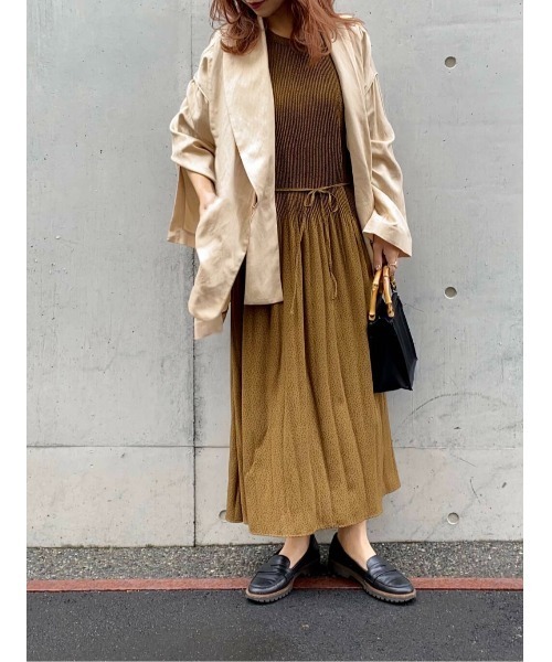 LAATO（ラート）の「GOWN JACKET（その他アウター・レディース・ブラウン/オフホワイト・FREE）」の17枚目の写真