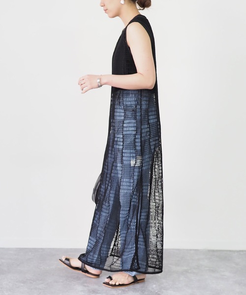 Riberry（リベリー）の「メッシュニットノースリワンピース（ワンピース・レディース・ブラック/ブラウン・MEDIUM）」の18枚目の写真