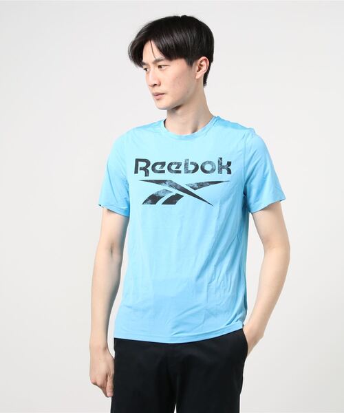 Reebok(リーボック)の「ワークアウト レディ アクティブチル Tシャツ / Workout Ready Activchill T-Shirt(Tシャツ/カットソー・メンズ・ブラック/アクア/ネイビー・LARGE/XX-LARGE/X-LARGE/X-SMALL/SMALL/MEDIUM)」の5枚目の写真