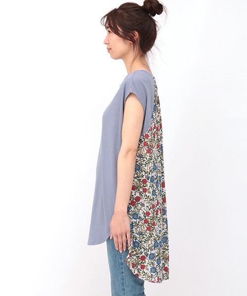 チチカカ（チチカカ）の「バックコンビフレンチチュニック（チュニック・レディース・ブルー/ベージュ/ボルドー・FREE）」の12枚目の写真