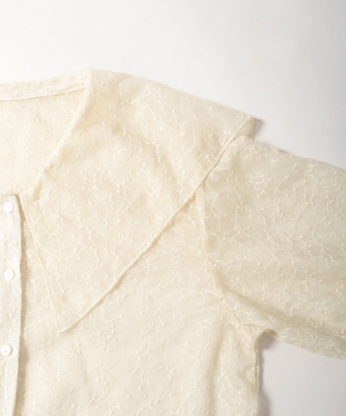 Crisp yours（クリスプユアーズ）の「セーラーカラーシアーブラウス（シャツ/ブラウス・レディース・ホワイト/アイボリー・FREE）」の18枚目の写真