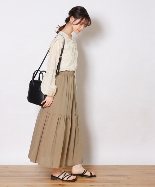 Crisp yours（クリスプユアーズ）の「セーラーカラーシアーブラウス（シャツ/ブラウス・レディース・ホワイト/アイボリー・FREE）」の5枚目の写真